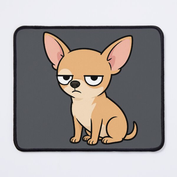 Item preview, Grumpy Chihuahua Resting Bitch Face Cartoon designed and sold by Bitchy Little Things.