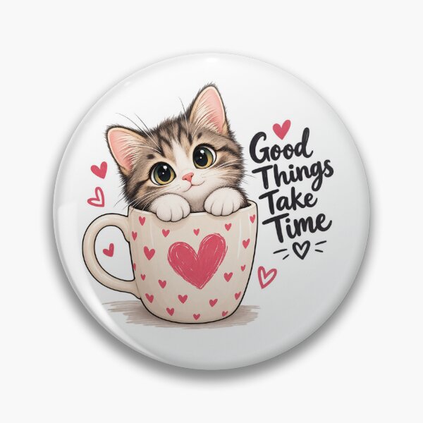 Item preview, Cute Cat Coffee Good Things Take Time designed and sold by saly55887.