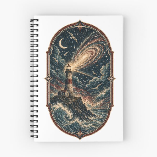Item preview, Cosmic Lighthouse – Lighthouse in a Sea of Stars designed and sold by KALIMOOO.