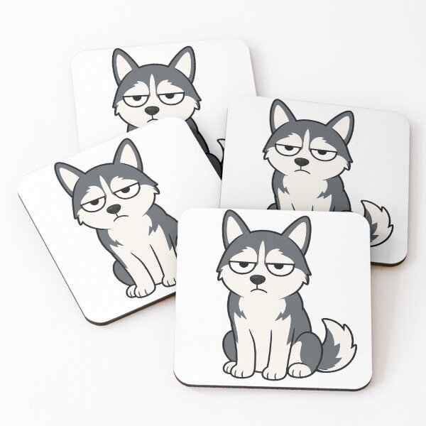 Item preview, Grumpy Siberian Husky Resting Bitch Face Cartoon designed and sold by Bitchy Little Things.