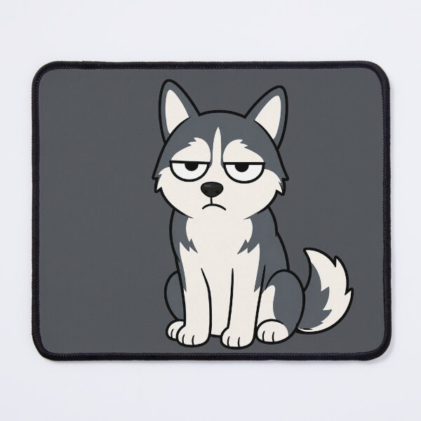 Item preview, Grumpy Siberian Husky Resting Bitch Face Cartoon designed and sold by Bitchy Little Things.