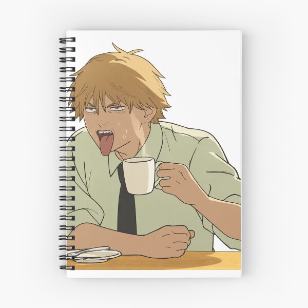 Item preview, Denji with a cup of coffe designed and sold by Migi-Desu.