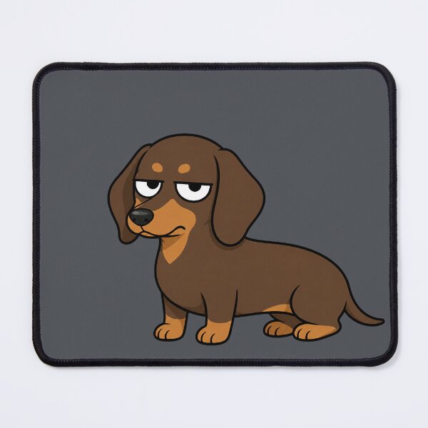 Item preview, Grumpy Dachshund Resting Bitch Face Cartoon designed and sold by Bitchy Little Things.