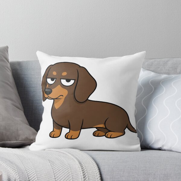 Item preview, Grumpy Dachshund Resting Bitch Face Cartoon designed and sold by Bitchy Little Things.
