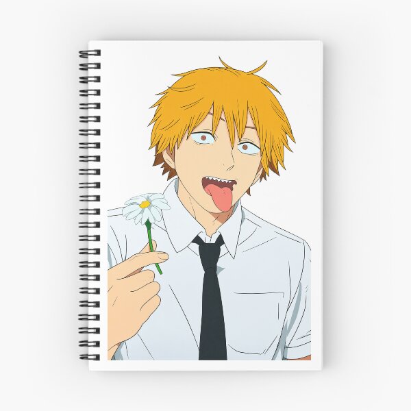 Item preview, Denji with a flower smiling designed and sold by Migi-Desu.