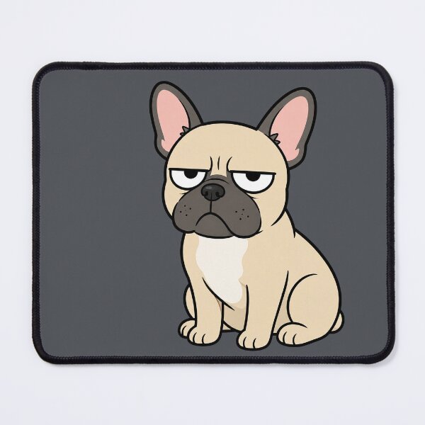 Item preview, Grumpy French Bulldog Resting Bitch Face Cartoon designed and sold by Bitchy Little Things.