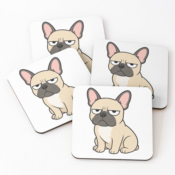 Item preview, Grumpy French Bulldog Resting Bitch Face Cartoon designed and sold by Bitchy Little Things.