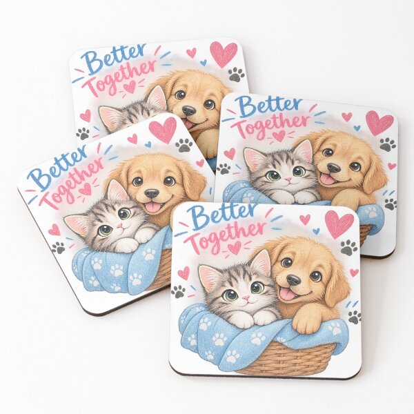 Item preview, Cute Cat and Dog Best Friends designed and sold by saly55887.