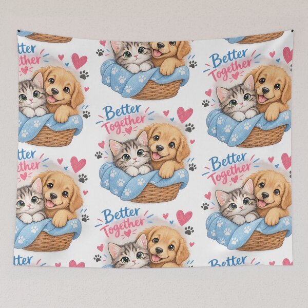 Item preview, Cute Cat and Dog Best Friends designed and sold by saly55887.
