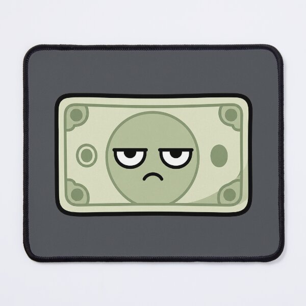 Item preview, Grumpy Dollar Bill Resting Bitch Face Cartoon designed and sold by Bitchy Little Things.
