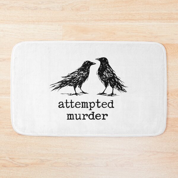 Item preview, Attempted Murder Crows — Funny Gothic Bird Pun Design designed and sold by Krasnovaovaova.