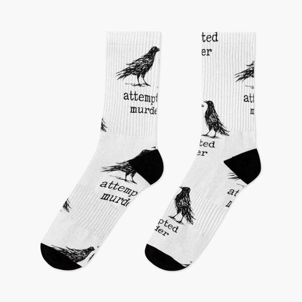 Item preview, Attempted Murder Crows — Funny Gothic Bird Pun Design designed and sold by Krasnovaovaova.