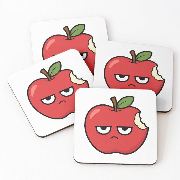 Item preview, Grumpy Bitten Apple Resting Bitch Face Cartoon designed and sold by Bitchy Little Things.