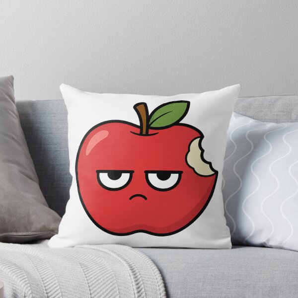 Item preview, Grumpy Bitten Apple Resting Bitch Face Cartoon designed and sold by Bitchy Little Things.