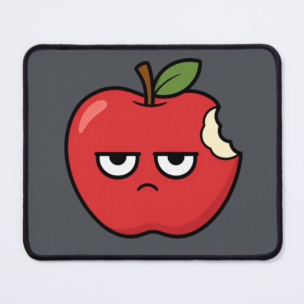Item preview, Grumpy Bitten Apple Resting Bitch Face Cartoon designed and sold by Bitchy Little Things.