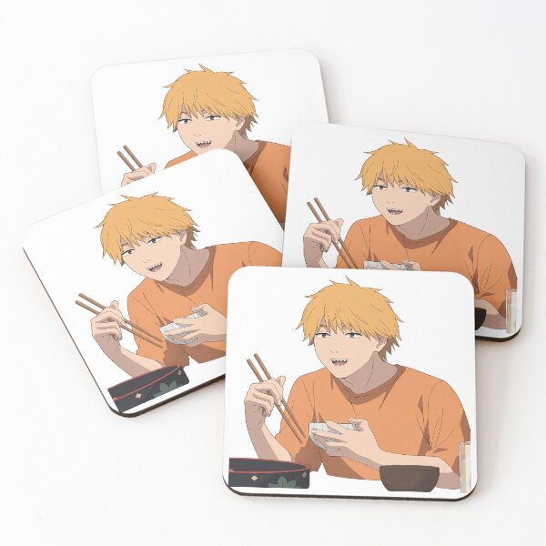 Item preview, Denji eating designed and sold by Migi-Desu.