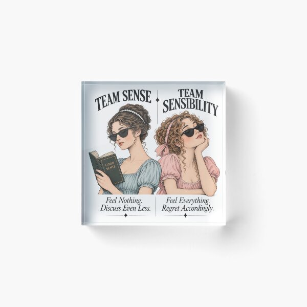 Item preview, Team Sense vs Team Sensibility – Jane Austen Literary Humor designed and sold by kindprints.
