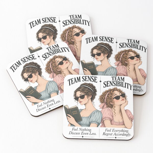 Item preview, Team Sense vs Team Sensibility – Jane Austen Literary Humor designed and sold by kindprints.