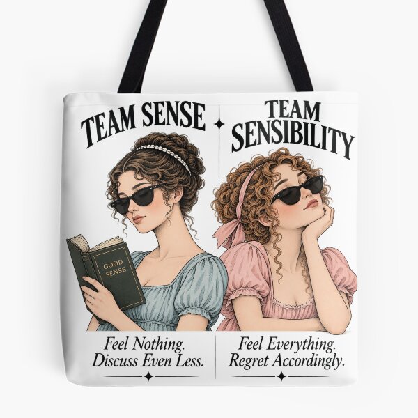 Item preview, Team Sense vs Team Sensibility – Jane Austen Literary Humor designed and sold by kindprints.