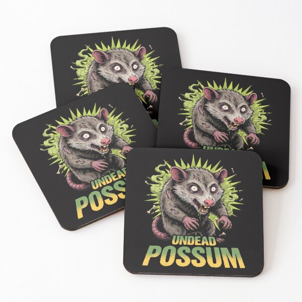 Item preview, Opossum Undead Creature Zombie Creepy with Zom-Bones designed and sold by OurFunnyDesigns.