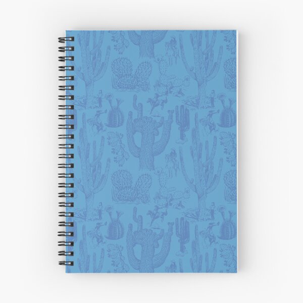 Item preview, Western Cactoile with Cowgirls in Tonal Berry Blue designed and sold by YesterdayColl.