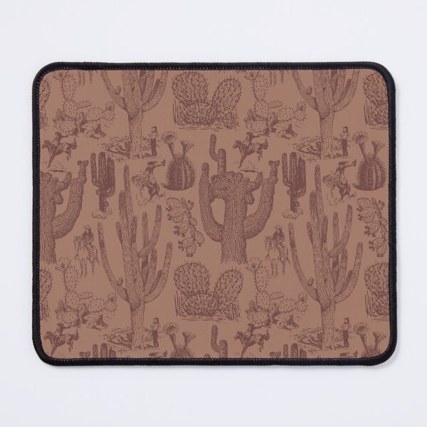 Item preview, Western Cactoile with Cowgirls in Pantone Mocha Mousse designed and sold by YesterdayColl.