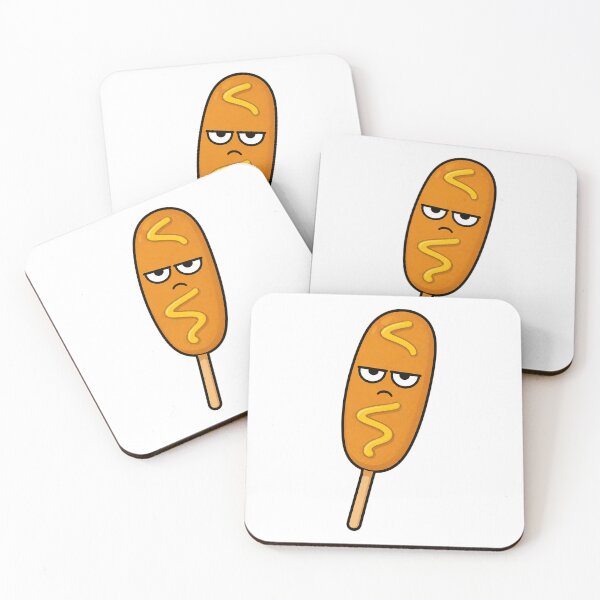 Item preview, Grumpy Corn Dog Resting Bitch Face Cartoon designed and sold by Bitchy Little Things.