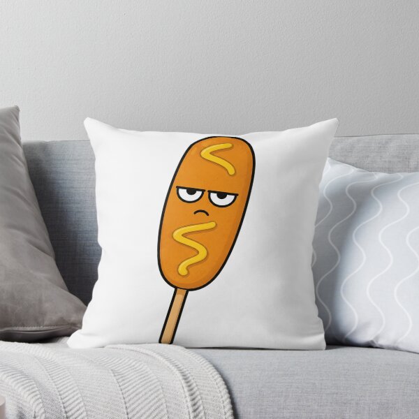 Item preview, Grumpy Corn Dog Resting Bitch Face Cartoon designed and sold by Bitchy Little Things.