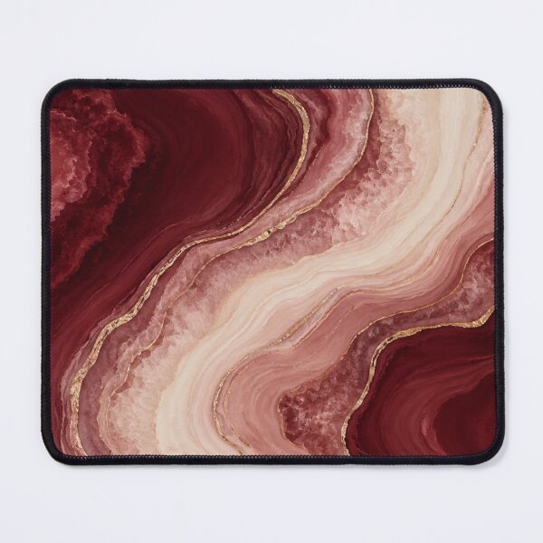 Item preview, Burgundy Rose Agate Marble Waves designed and sold by TrendPulseCo.