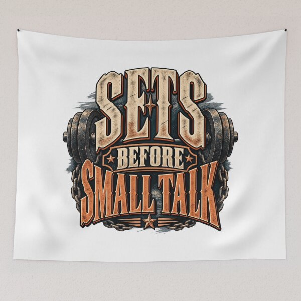 Item preview, Sets Before Small Talk Gym Humor designed and sold by FZ Studio .