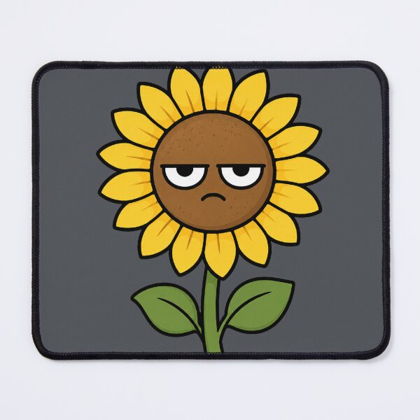Item preview, Grumpy Sunflower Resting Bitch Face Cartoon designed and sold by Bitchy Little Things.