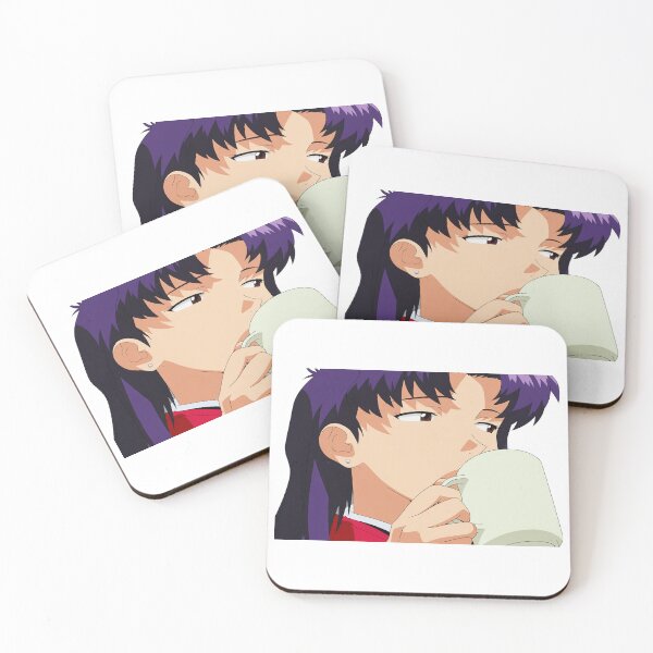 Item preview, Misato drinking coffe designed and sold by Migi-Desu.