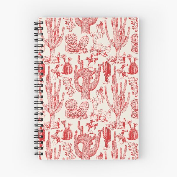 Item preview, Western Cactoile with Cowgirls in Cream + Holiday Red designed and sold by YesterdayColl.
