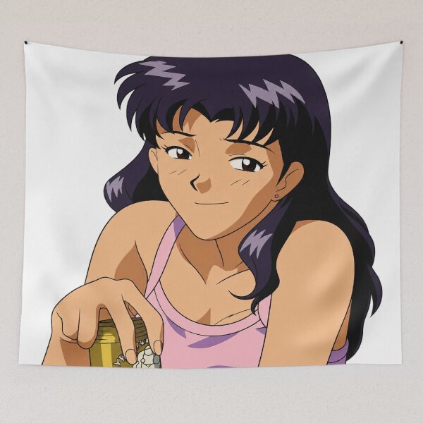 Item preview, Misato drinking one beer designed and sold by Migi-Desu.