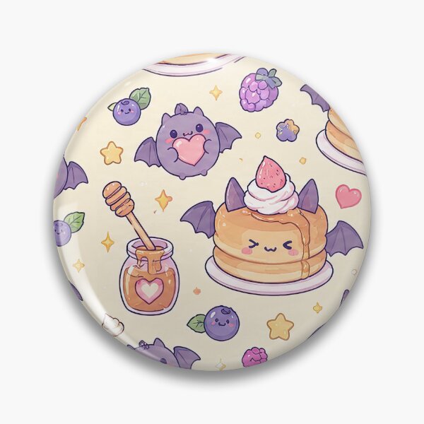 Item preview, Kawaii Bat Pancake Pattern designed and sold by Soft Berry Studio.