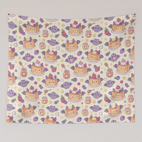 Item preview, Kawaii Bat Pancake Pattern designed and sold by Soft Berry Studio.