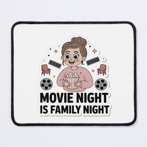Item preview, Movie Night Family Quote Art designed and sold by NiftyWrx.