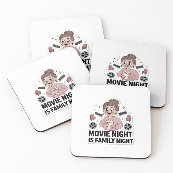 Item preview, Movie Night Family Quote Art designed and sold by NiftyWrx.