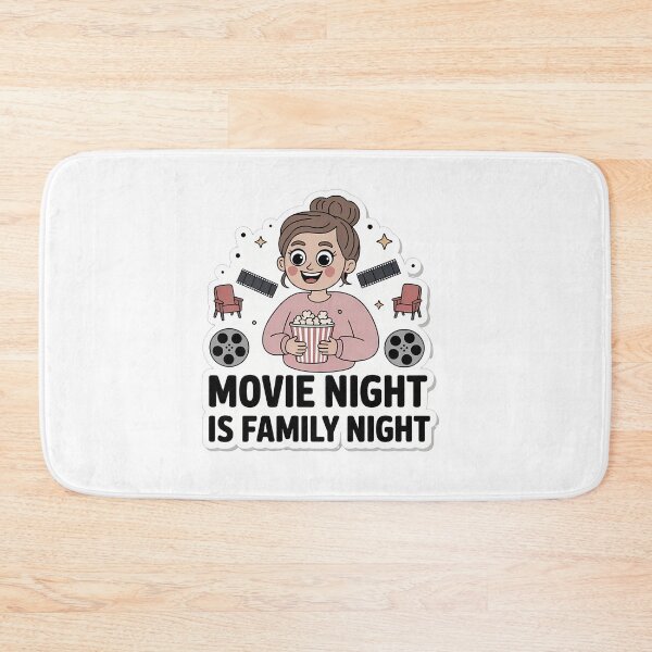 Item preview, Movie Night Family Quote Art designed and sold by NiftyWrx.