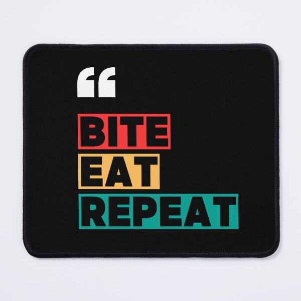 Item preview, Bite Eat Repeat – Fun Food Lover Typography designed and sold by Toufittery.
