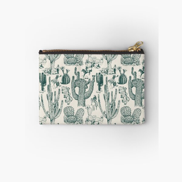 Item preview, Western Cactoile with Cowgirls in Cream + Holiday Green designed and sold by YesterdayColl.