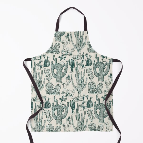 Item preview, Western Cactoile with Cowgirls in Cream + Holiday Green designed and sold by YesterdayColl.