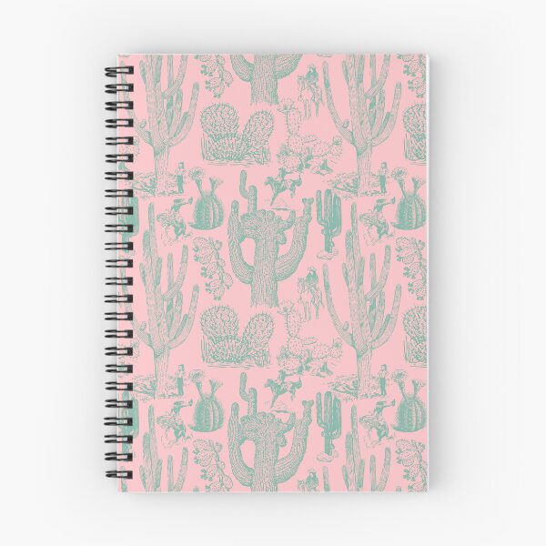 Item preview, Western Cactoile with Cowgirls in Desert Rose + Catcus Green designed and sold by YesterdayColl.