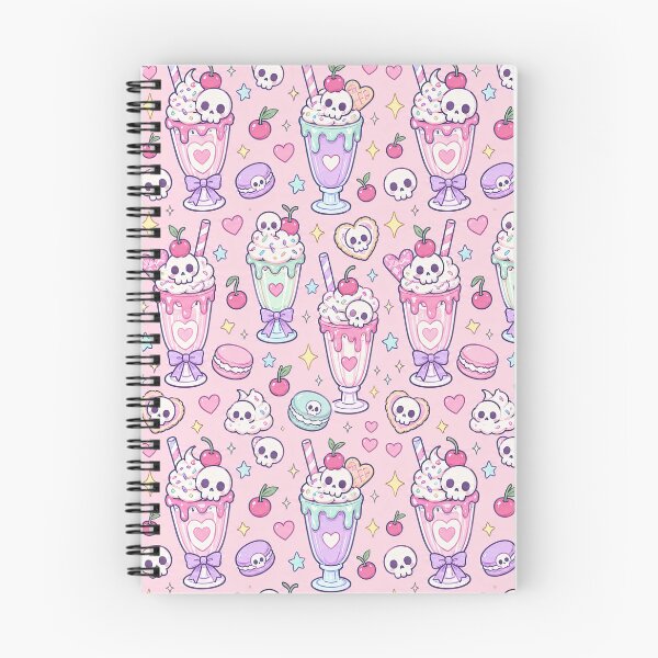 Item preview, Kawaii Skull Milkshake Pattern designed and sold by Soft Berry Studio.