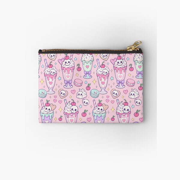 Item preview, Kawaii Skull Milkshake Pattern designed and sold by Soft Berry Studio.