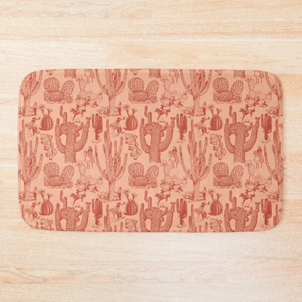 Item preview, Western Cactoile with Cowgirls in Peach + Rust designed and sold by YesterdayColl.
