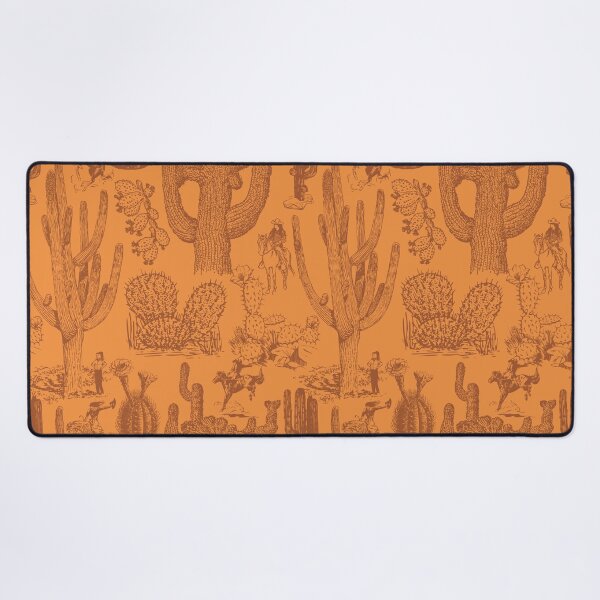 Item preview, Western Cactoile with Cowgirls in Saffron Sunset designed and sold by YesterdayColl.