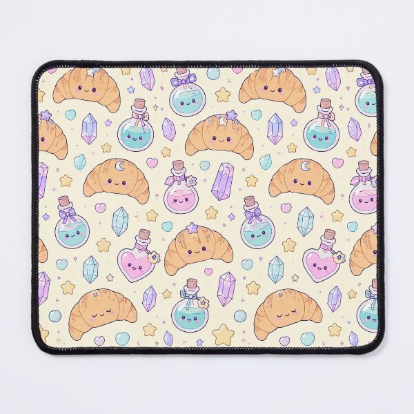 Item preview, Kawaii Potion Croissant Pattern designed and sold by Soft Berry Studio.