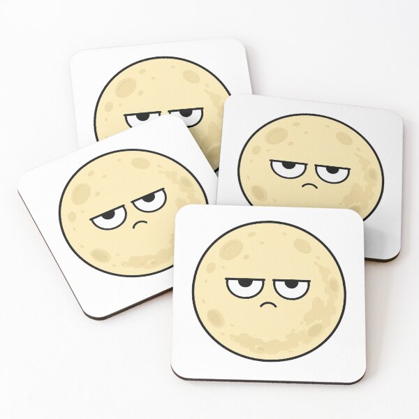 Item preview, Grumpy Full Moon Resting Bitch Face Cartoon designed and sold by Bitchy Little Things.