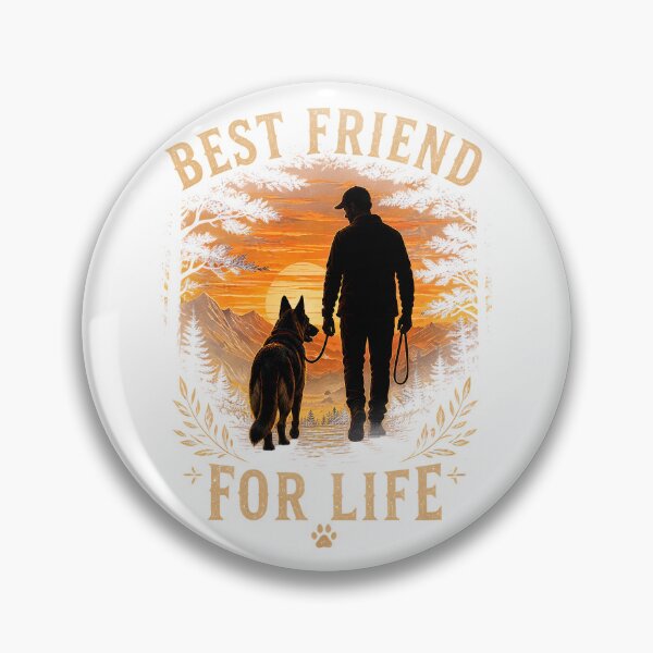 Item preview, Best Friend For Life German Shepherd Sunset Mountain Vintage designed and sold by DYAFLK.